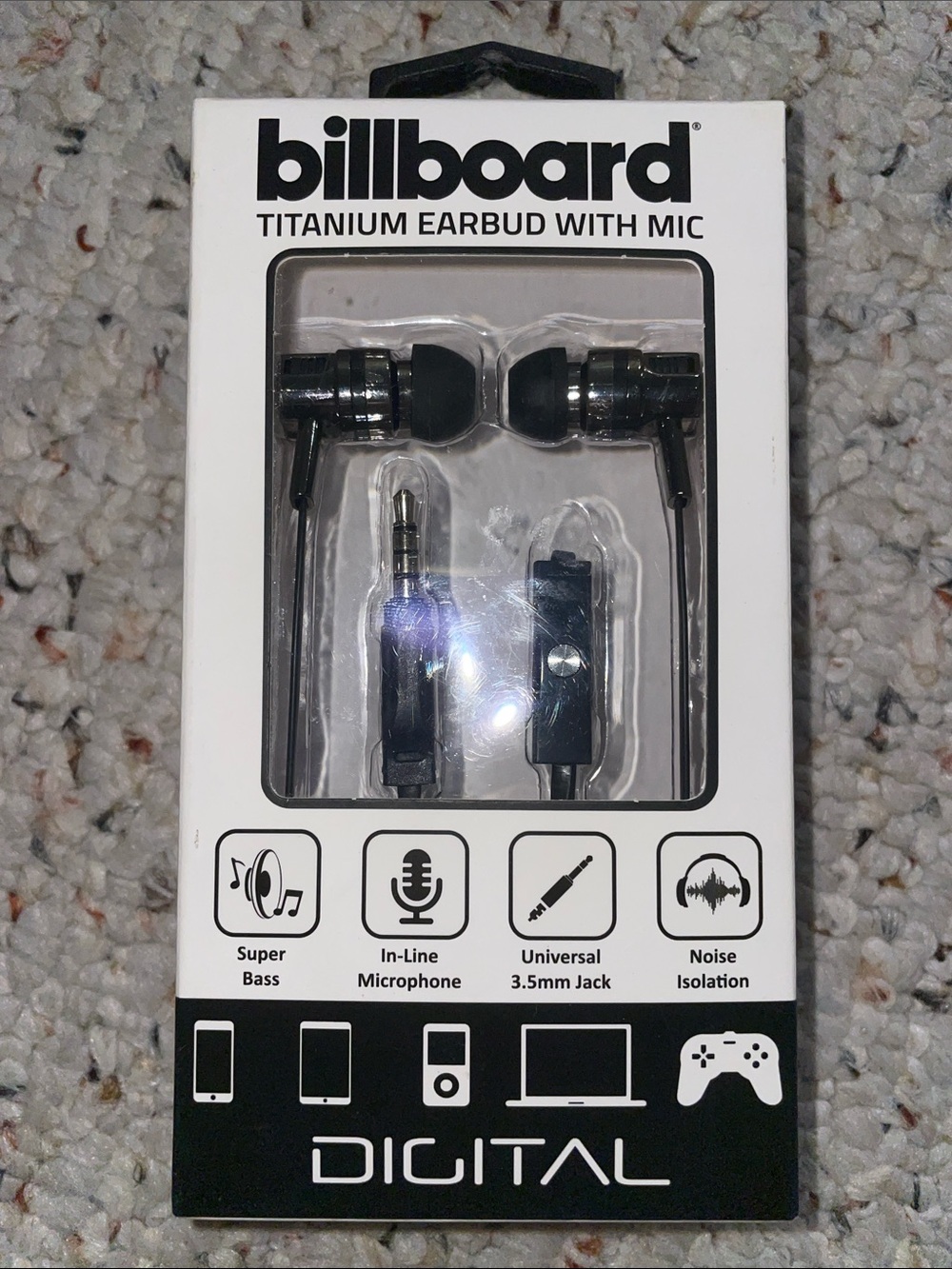 Billboard Titanium In-Ear Earbuds with Mic